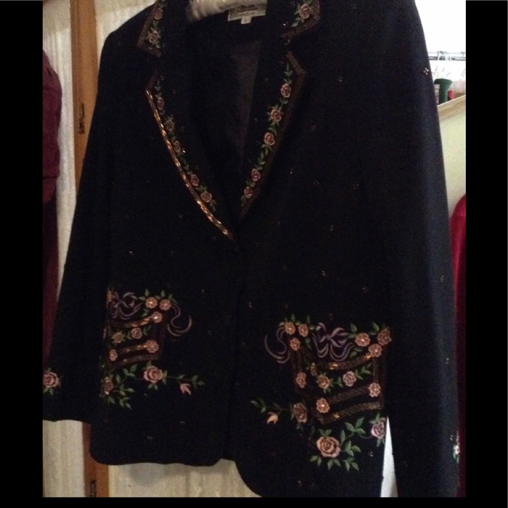 Embroidered Beaded Jacket Size 12-14